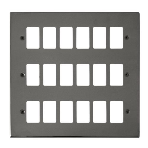 Scolmore VPBN20518 - 18 Gang GridPro® Frontplate - Black Nickel GridPro Scolmore - Sparks Warehouse