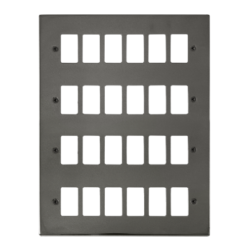 Scolmore VPBN20524 - 24 Gang GridPro® Frontplate - Black Nickel GridPro Scolmore - Sparks Warehouse
