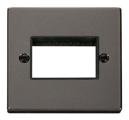 Scolmore VPBN403BK - 1 Gang Plate Triple Aperture - Black Deco Scolmore - Sparks Warehouse