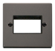 Scolmore VPBN403BK - 1 Gang Plate Triple Aperture - Black Deco Scolmore - Sparks Warehouse