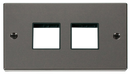 Scolmore VPBN404BK - 2 Gang Plate (2 x 2) Aperture - Black Deco Scolmore - Sparks Warehouse