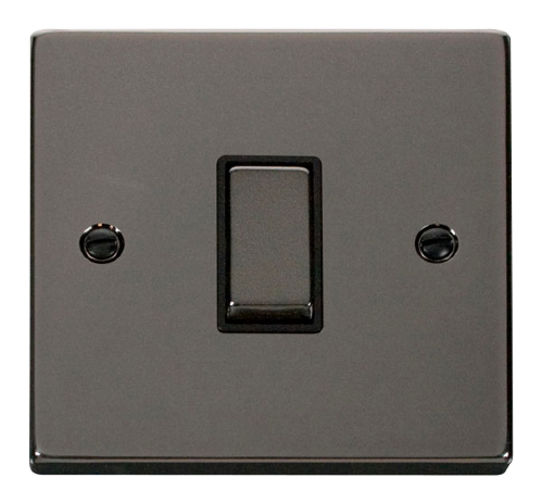 Scolmore VPBN425BK - 1 Gang Intermediate ‘Ingot’ 10AX Switch - Black Deco Scolmore - Sparks Warehouse