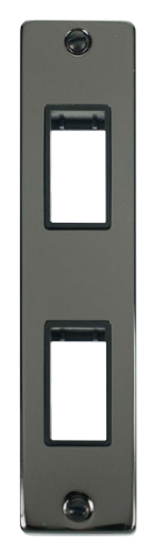 Scolmore VPBN472BK - Double Architrave Plate Aperture - Black Deco Scolmore - Sparks Warehouse