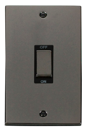 Scolmore VPBN502BK - Ingot 2 Gang 45A DP Switch - Black Deco Scolmore - Sparks Warehouse