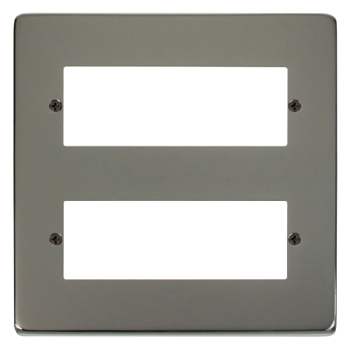 Scolmore VPBN512 - 12 Minigrid Module Plate - Black Nickel MiniGrid Scolmore - Sparks Warehouse