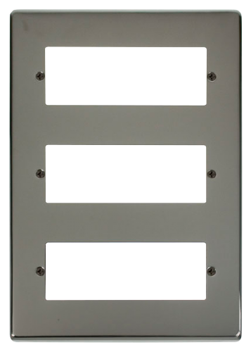Scolmore VPBN518 - 18 Minigrid Module Plate - Black Nickel MiniGrid Scolmore - Sparks Warehouse