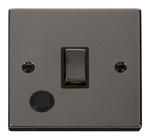 Scolmore VPBN522BK - 20A 1 Gang DP ‘Ingot’ Switch With Flex Outlet - Black Deco Scolmore - Sparks Warehouse