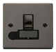 Scolmore VPBN551BK - 13A Fused ‘Ingot’ Switched Connection Unit With Flex Outlet - Black Deco Scolmore - Sparks Warehouse