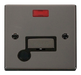 Scolmore VPBN553BK - 13A Fused ‘Ingot’ Connection Unit With Flex Outlet + Neon - Black Deco Scolmore - Sparks Warehouse
