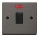 Scolmore VPBN623BK - 20A 1 Gang DP Switch + Neon - Black Deco Scolmore - Sparks Warehouse