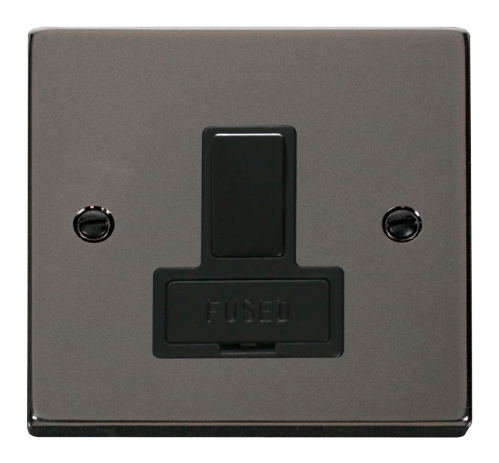 Scolmore VPBN651BK - 13A Fused Switched Connection Unit - Black Deco Scolmore - Sparks Warehouse