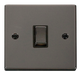 Scolmore VPBN722BK - 20A 1 Gang DP ‘Ingot’ Switch - Black Deco Scolmore - Sparks Warehouse
