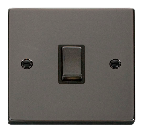 Scolmore VPBN722BK - 20A 1 Gang DP ‘Ingot’ Switch - Black Deco Scolmore - Sparks Warehouse