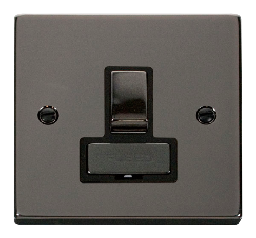 Scolmore VPBN751BK - 13A Fused ‘Ingot’ Switched Connection Unit - Black Deco Scolmore - Sparks Warehouse