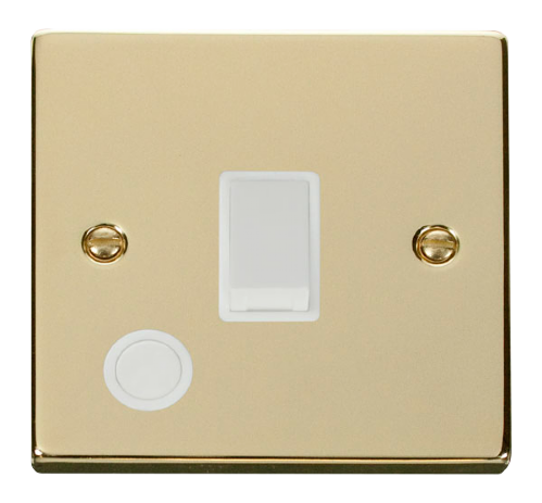 Scolmore VPBR022WH - 20A 1 Gang DP Switch With Flex Outlet - White Deco Scolmore - Sparks Warehouse