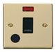 Scolmore VPBR023BK - 20A 1 Gang DP Switch With Flex Outlet And Neon - Black Deco Scolmore - Sparks Warehouse
