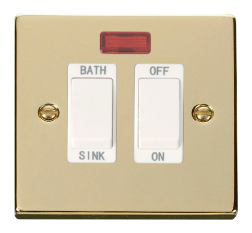 Scolmore VPBR024WH - 20A DP Sink/Bath Switch - White Deco Scolmore - Sparks Warehouse
