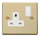 Scolmore VPBR035WH - 1 Gang 13A DP Switched Socket Outlet - White Deco Scolmore - Sparks Warehouse