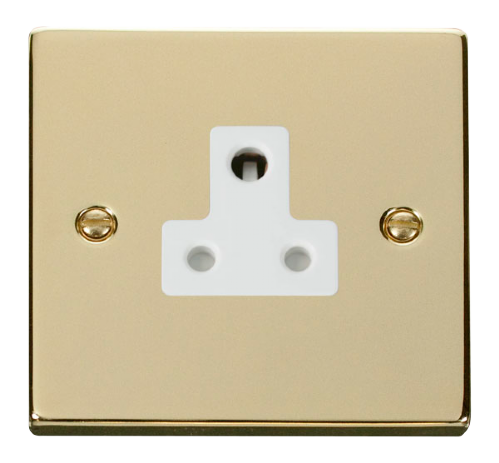 Scolmore VPBR038WH - 5A Round Pin Socket Outlet - White Deco Scolmore - Sparks Warehouse