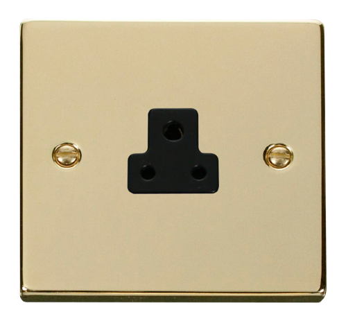 Scolmore VPBR039BK - 2A Round Pin Socket Outlet - Black Deco Scolmore - Sparks Warehouse