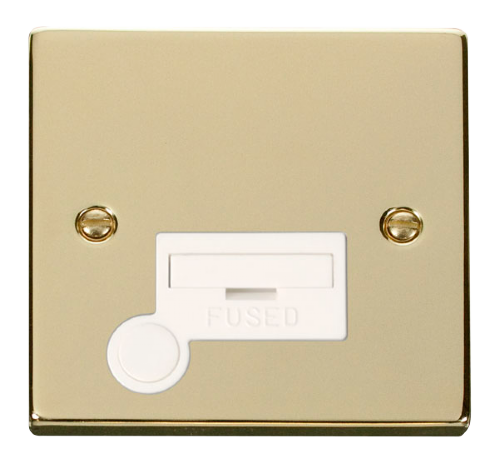 Scolmore VPBR050WH - 13A Fused Connection Unit With Flex Outlet - White Deco Scolmore - Sparks Warehouse