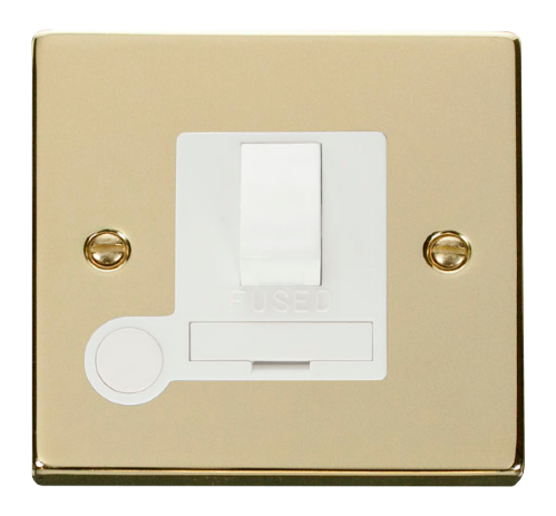 Scolmore VPBR051WH - 13A Fused Switched Connection Unit With Flex Outlet - White Deco Scolmore - Sparks Warehouse