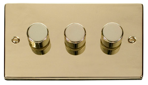 Scolmore VPBR153 - 3 Gang 2 Way 400Va Dimmer Switch Deco Scolmore - Sparks Warehouse