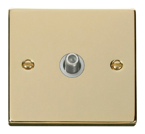 Scolmore VPBR156WH - 1 Gang Satellite Socket Outlet - White Deco Scolmore - Sparks Warehouse