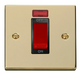 Scolmore VPBR201BK - 1 Gang 45A DP Switch With Neon - Black Deco Scolmore - Sparks Warehouse