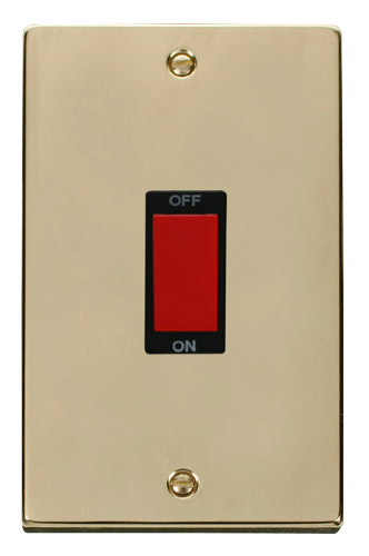 Scolmore VPBR202BK - 2 Gang 45A DP Switch - Black Deco Scolmore - Sparks Warehouse