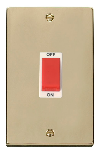 Scolmore VPBR202WH - 2 Gang 45A DP Switch - White Deco Scolmore - Sparks Warehouse