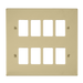 Scolmore VPBR20508 - 8 Gang GridPro® Frontplate - Polished Brass GridPro Scolmore - Sparks Warehouse