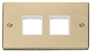 Scolmore VPBR404WH - 2 Gang Plate (2 x 2) Aperture - White Deco Scolmore - Sparks Warehouse