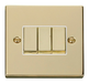 Scolmore VPBR413WH - 3 Gang 2 Way ‘Ingot’ 10AX Switch - White Deco Scolmore - Sparks Warehouse