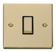 Scolmore VPBR425BK - 1 Gang Intermediate ‘Ingot’ 10AX Switch - Black Deco Scolmore - Sparks Warehouse
