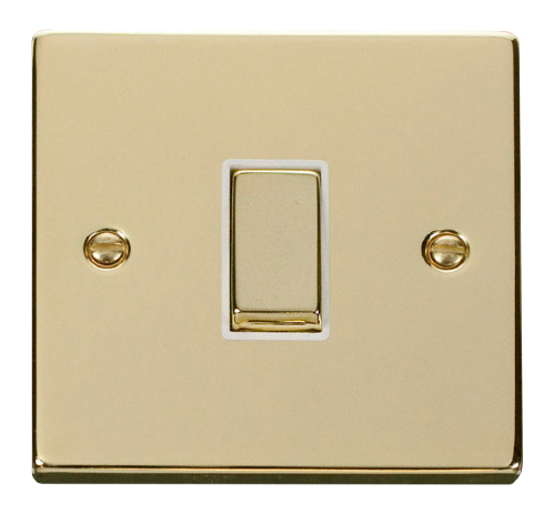 Scolmore VPBR425WH - 1 Gang Intermediate ‘Ingot’ 10AX Switch - White Deco Scolmore - Sparks Warehouse