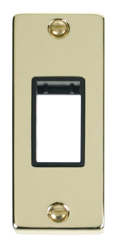 Scolmore VPBR471BK - Single Architrave Plate & Aperture - Black Deco Scolmore - Sparks Warehouse