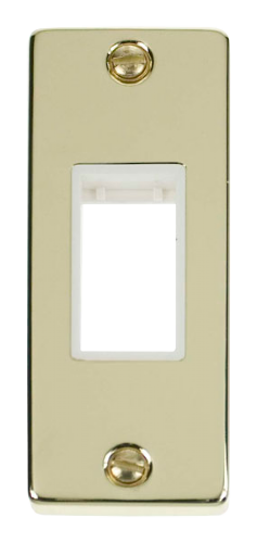 Scolmore VPBR471WH - Single Architrave Plate & Aperture - White Deco Scolmore - Sparks Warehouse