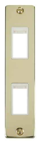 Scolmore VPBR472WH - Double Architrave Plate & Aperture - White Deco Scolmore - Sparks Warehouse