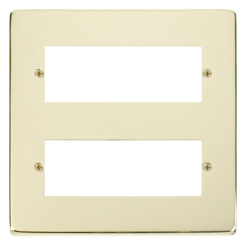 Scolmore VPBR512 - 12 Minigrid Module Plate - Brass MiniGrid Scolmore - Sparks Warehouse