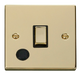 Scolmore VPBR522BK - 20A 1 Gang DP ‘Ingot’ Switch With Flex Outlet - Black Deco Scolmore - Sparks Warehouse
