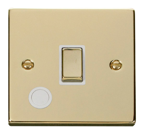 Scolmore VPBR522WH - 20A 1 Gang DP ‘Ingot’ Switch With Flex Outlet - White Deco Scolmore - Sparks Warehouse