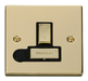 Scolmore VPBR551BK - 13A Fused ‘Ingot’ Switched Connection Unit With Flex Outlet - Black Deco Scolmore - Sparks Warehouse