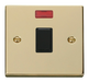 Scolmore VPBR623BK - 20A 1 Gang DP Switch + Neon - Black Deco Scolmore - Sparks Warehouse