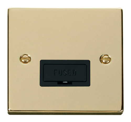 Scolmore VPBR650BK - 13A Fused Connection Unit - Black Deco Scolmore - Sparks Warehouse