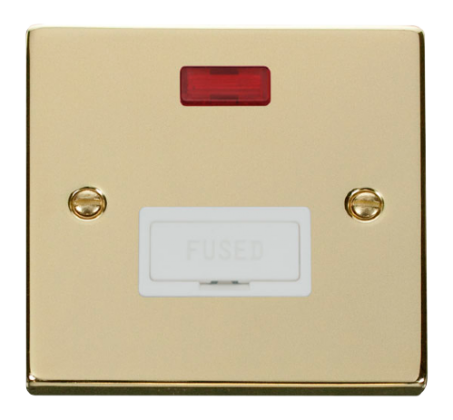 Scolmore VPBR653WH - 13A Fused Connection Unit With Neon - White Deco Scolmore - Sparks Warehouse