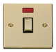 Scolmore VPBR723BK - 20A 1 Gang DP ‘Ingot’ Switch + Neon - Black Deco Scolmore - Sparks Warehouse