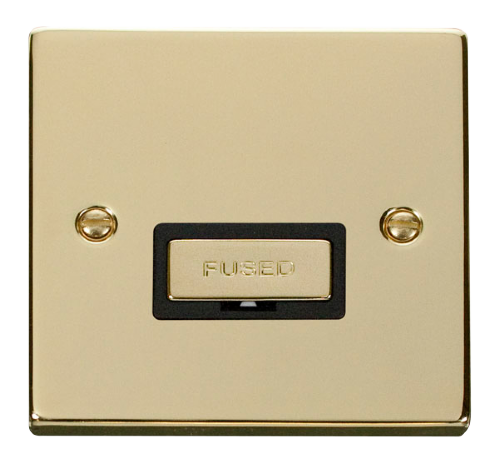 Scolmore VPBR750BK - 13A Fused ‘Ingot’ Connection Unit - Black Deco Scolmore - Sparks Warehouse