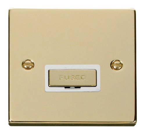 Scolmore VPBR750WH - 13A Fused ‘Ingot’ Connection Unit - White Deco Scolmore - Sparks Warehouse