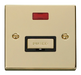 Scolmore VPBR753BK - 13A Fused ‘Ingot’ Connection Unit With Neon - Black Deco Scolmore - Sparks Warehouse